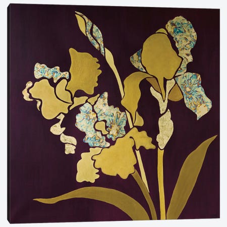 Golden Irises Canvas Print #SOV116} by Svetlana Saratova Canvas Print