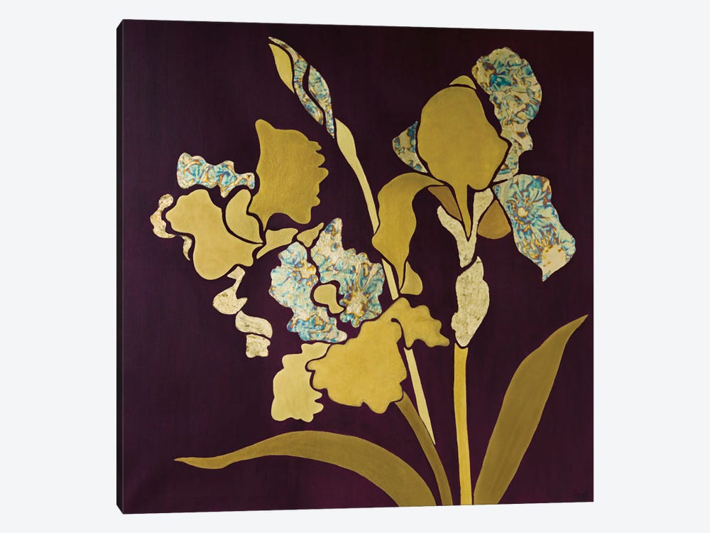 Golden Irises by Svetlana Saratova 1-piece Canvas Art Print