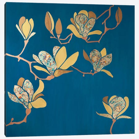 Golden Magnolia Canvas Print #SOV117} by Svetlana Saratova Canvas Print