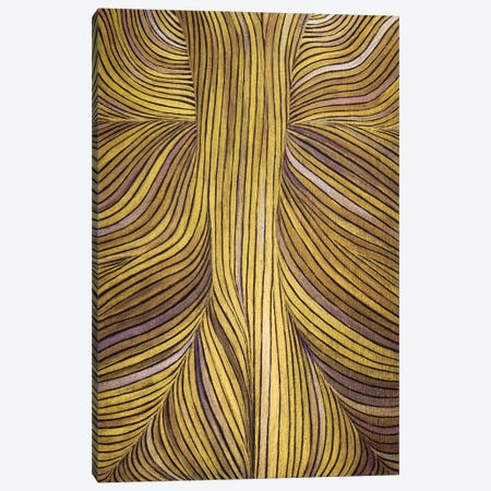 Golden Threads. Abstraction. Canvas Print #SOV122} by Svetlana Saratova Canvas Art Print