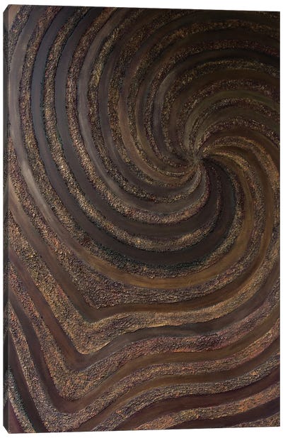 Spiral Of Life Canvas Art Print - Brown Art