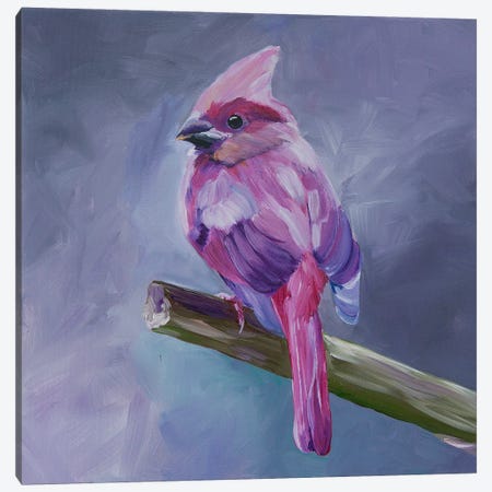 Pink, Delicate Bird Canvas Print #SOV132} by Svetlana Saratova Canvas Art
