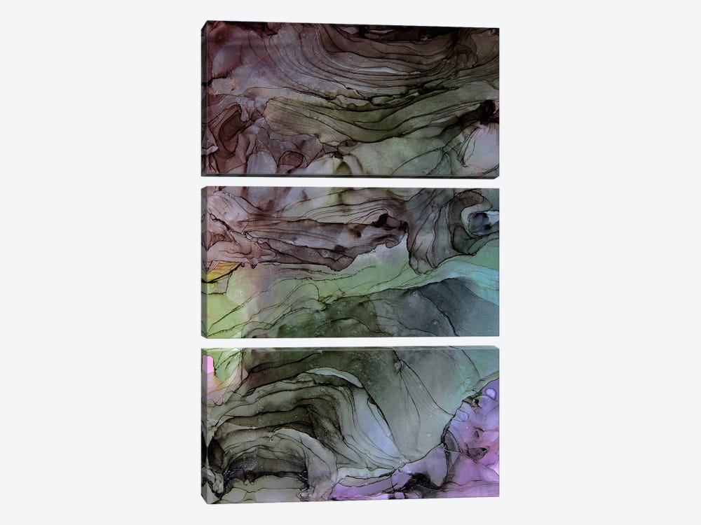 Lilac Green Fantasy by Svetlana Saratova 3-piece Canvas Art Print