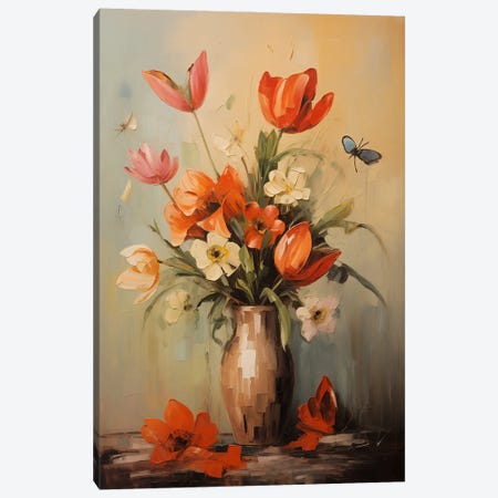 Bouquet Of Flowers In A Vase III Canvas Print #SOV170} by Svetlana Saratova Canvas Artwork