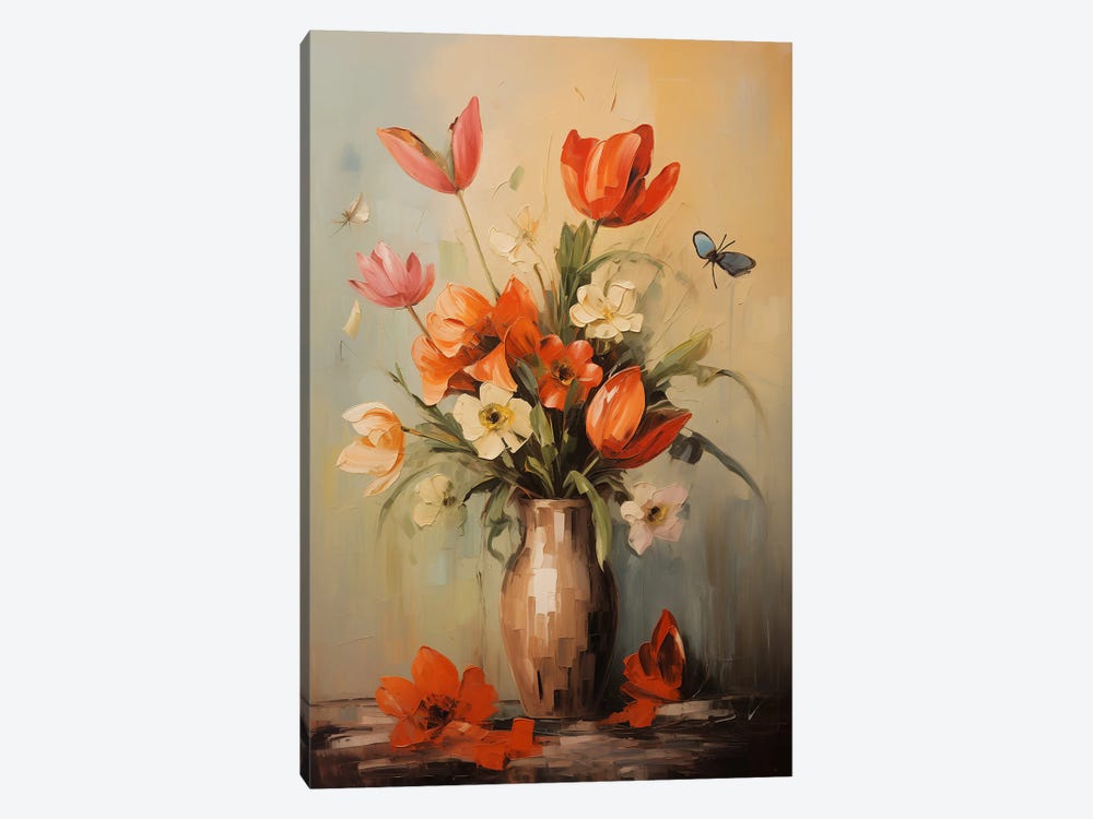 Bouquet Of Flowers In A Vase III by Svetlana Saratova 1-piece Canvas Print
