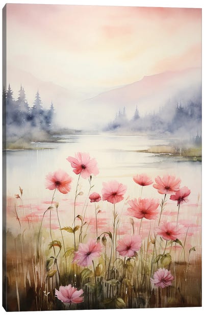 Pink Flowers Canvas Art Print - Svetlana Saratova