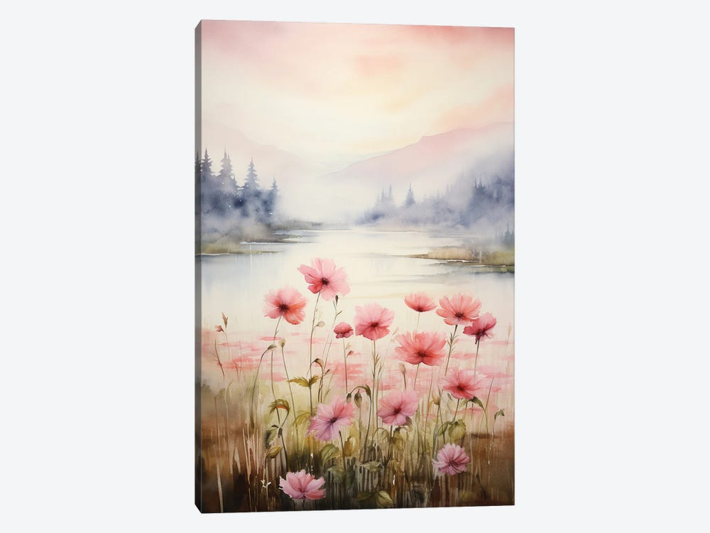 Pink Flowers by Svetlana Saratova 1-piece Canvas Wall Art