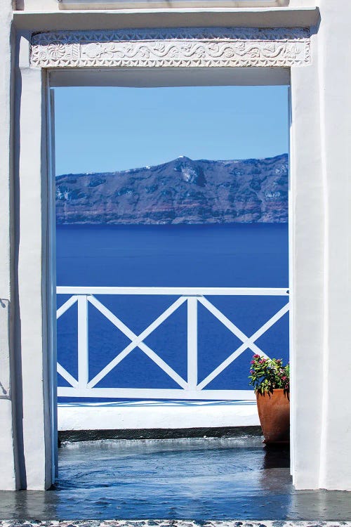 Passage To The Sea In Santorini, Greece