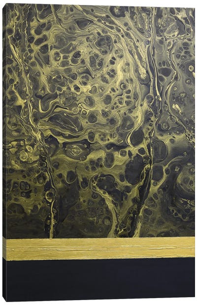 Black Gold Abstraction I Canvas Art Print - Svetlana Saratova