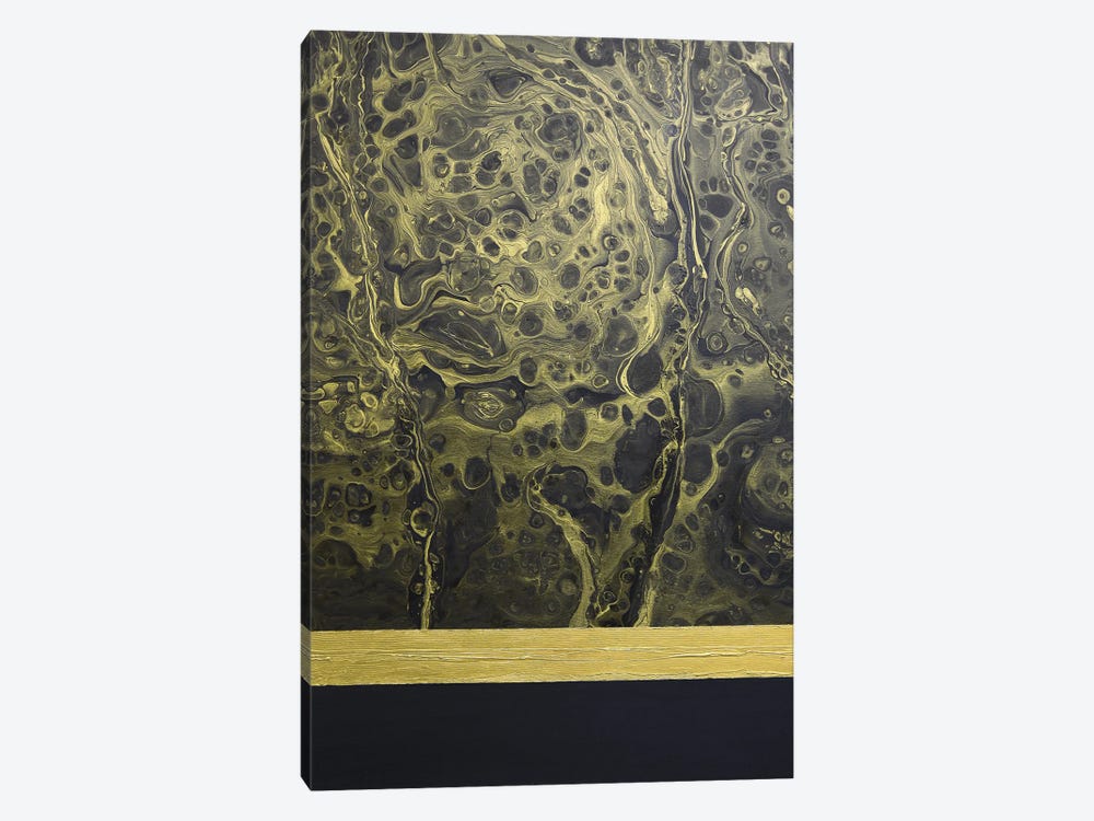 Black Gold Abstraction I by Svetlana Saratova 1-piece Art Print
