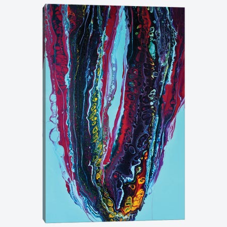 Colored Loop On Turquoise Background Canvas Print #SOV64} by Svetlana Saratova Canvas Wall Art
