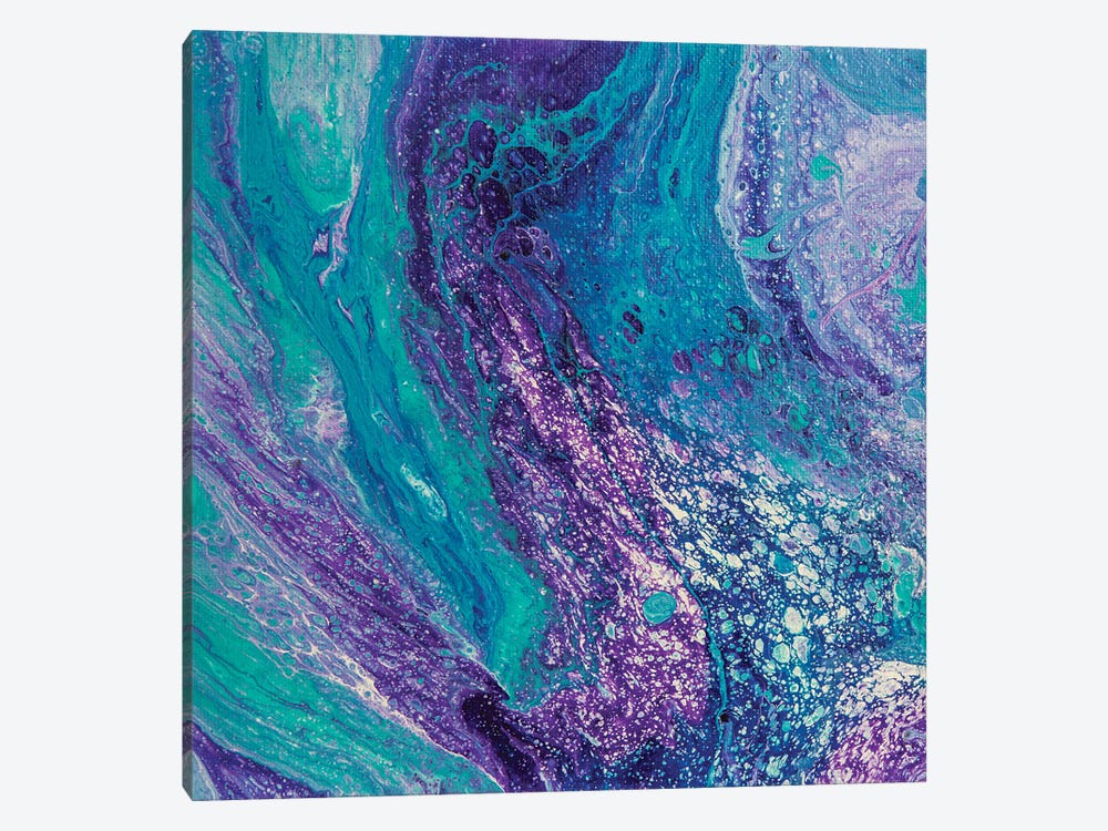 Turquoise And Lilac Abstraction by Svetlana Saratova 1-piece Art Print