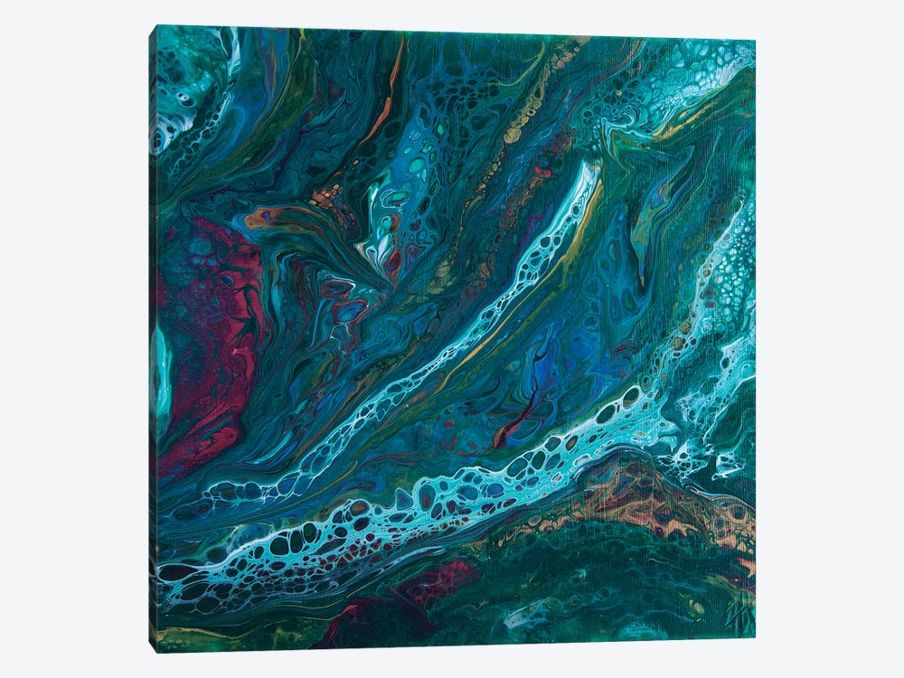 Turquoise Abstraction. by Svetlana Saratova 1-piece Canvas Art