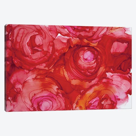 Abstraction, Scarlet Roses Canvas Print #SOV81} by Svetlana Saratova Canvas Print