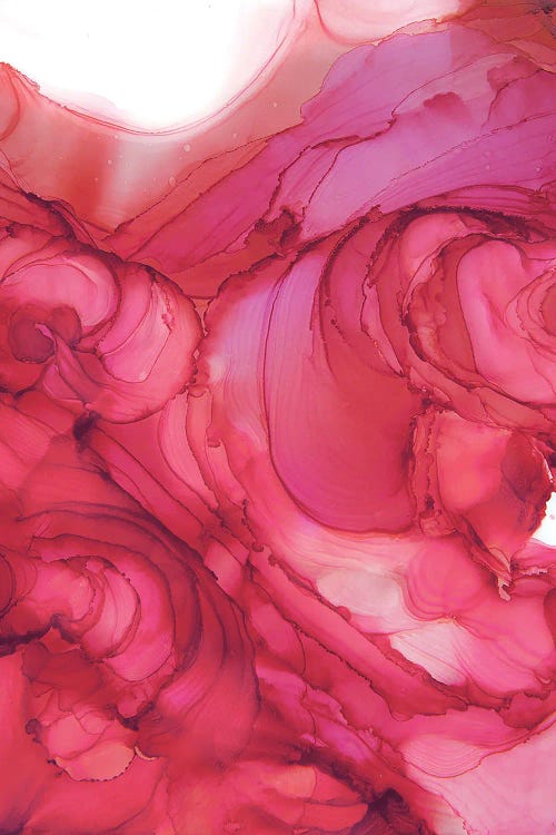 Abstract Painting-Red IV, Alcohol Ink