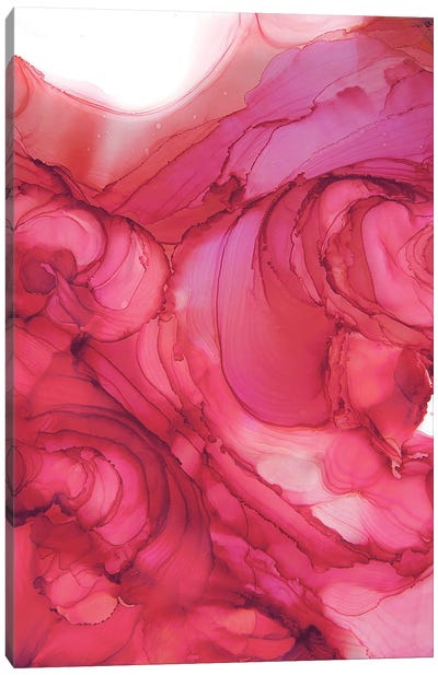 Abstract Painting-Red IV, Alcohol Ink Canvas Art Print - Svetlana Saratova