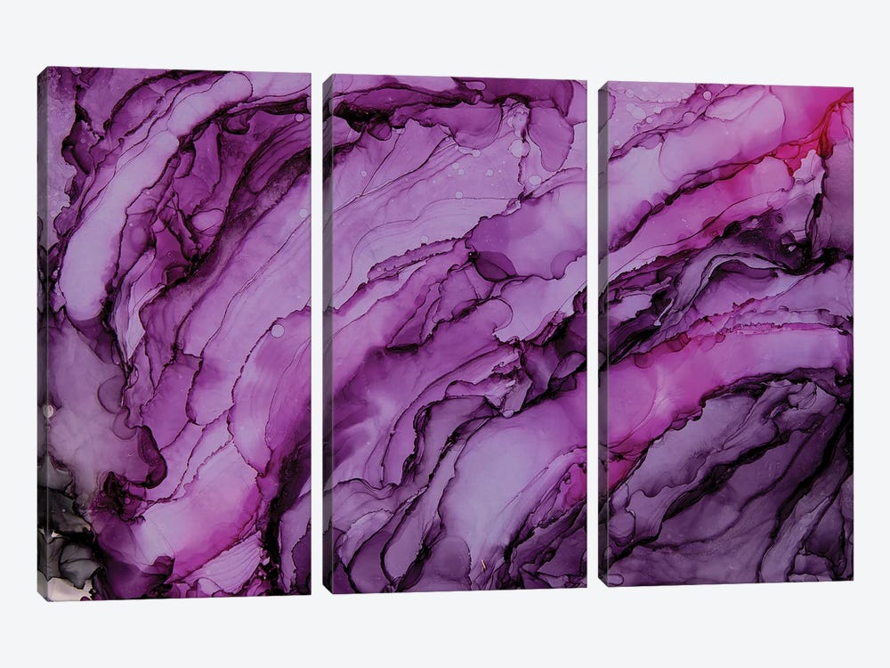 Lilac Abstraction. by Svetlana Saratova 3-piece Canvas Art