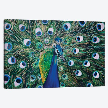 Peacock Canvas Print #SOV95} by Svetlana Saratova Canvas Print