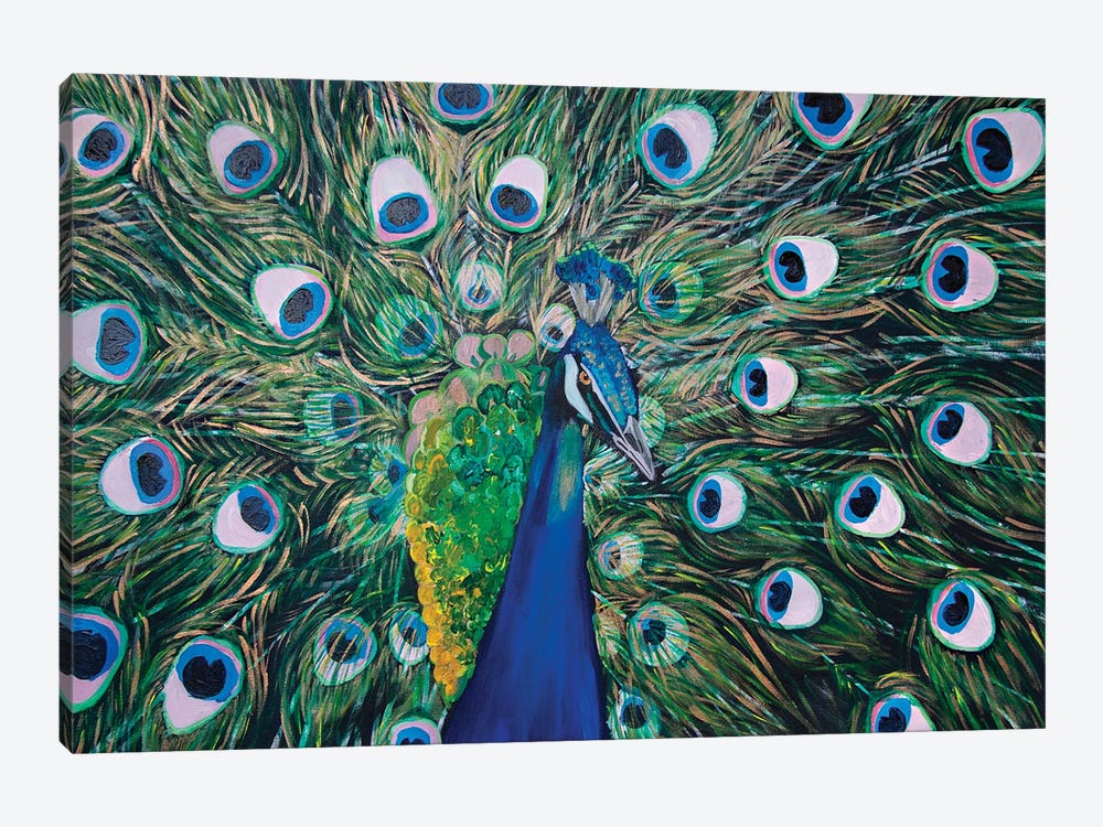 Peacock by Svetlana Saratova 1-piece Canvas Art