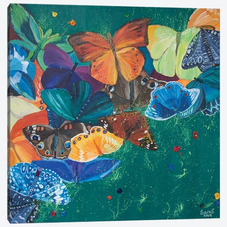 Colorful Butterfly Canvas Print #SOV96} by Svetlana Saratova Canvas Art Print