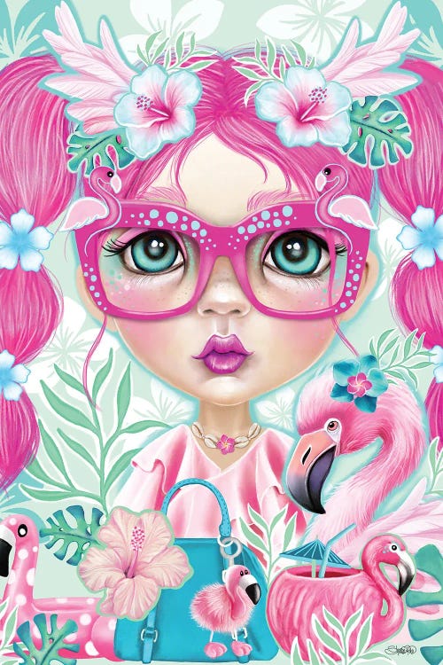 Flamingo Loving Florence by Sheena Pike wall art
