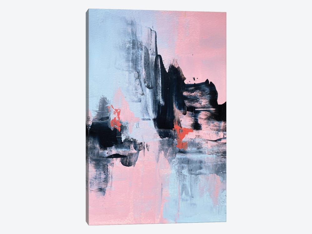 Pink And Grey Abstract I by Spellbound Fine Art 1-piece Canvas Art