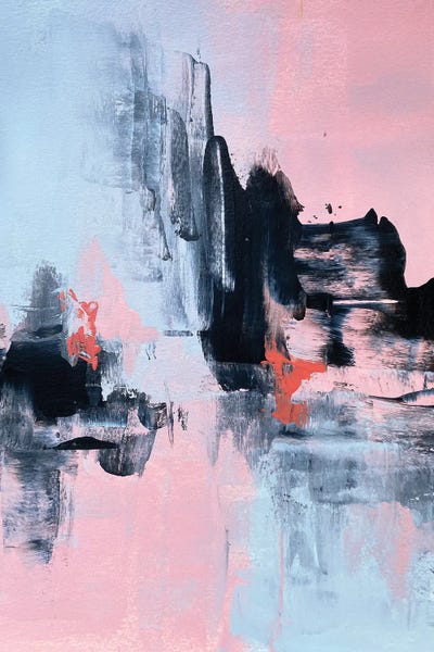 Spellbound Fine Art: Pink And Grey Abstract I by Spellbound Fine Art