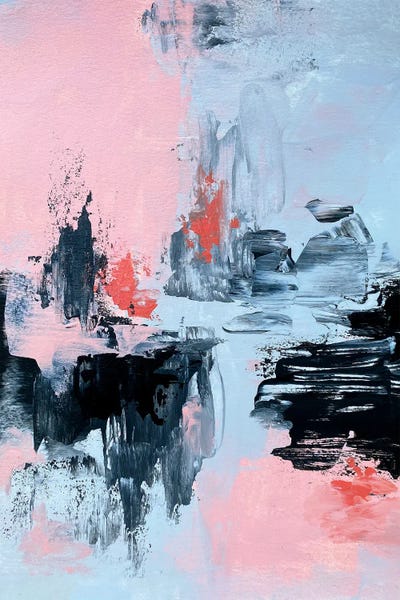 Pink And Grey Abstract II by Spellbound Fine Art acrylic art print