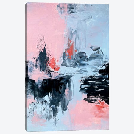 Pink And Grey Abstract II Canvas Print #SPB105} by Spellbound Fine Art Canvas Art Print