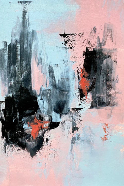 Pink And Grey Abstract III