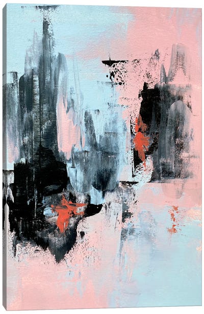 Pink And Grey Abstract III Canvas Art Print - Spellbound Fine Art