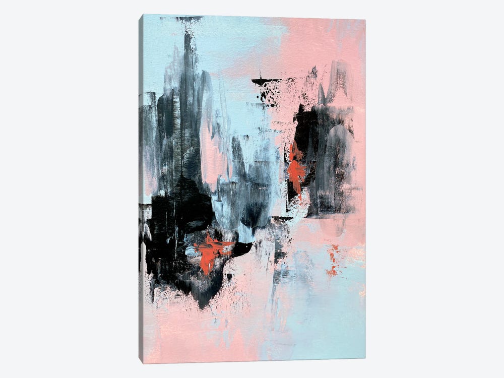 Pink And Grey Abstract III by Spellbound Fine Art 1-piece Canvas Art