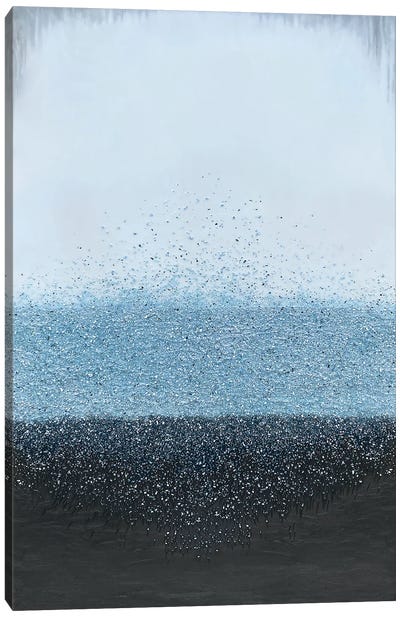 Blue Crystal Rain Canvas Art Print - Spellbound Fine Art