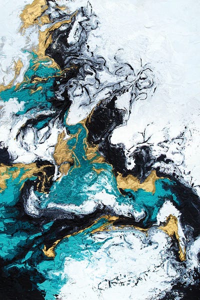 Spellbound Fine Art: Green And Gold Smoke by Spellbound Fine Art