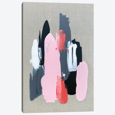 Pink Black And Grey  I Canvas Print #SPB93} by Spellbound Fine Art Canvas Print