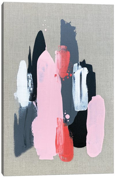 Pink Black And Grey  I Canvas Art Print - Spellbound Fine Art