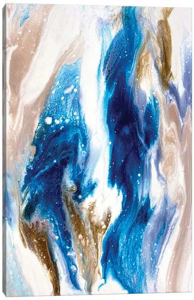 Sapphire Wave Canvas Art Print - Spellbound Fine Art