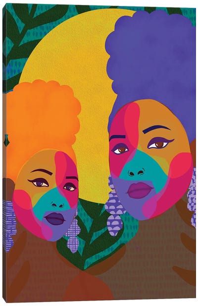 Sister Love Canvas Art Print - Family Art