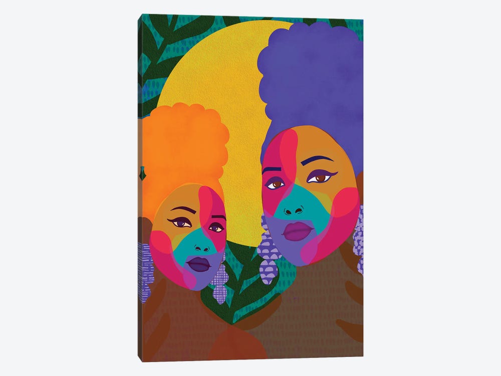 Sister Love by Sagmoon Paper Co. 1-piece Canvas Art Print