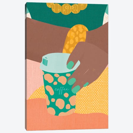 Coffee To Go Canvas Print #SPC23} by Sagmoon Paper Co. Canvas Print