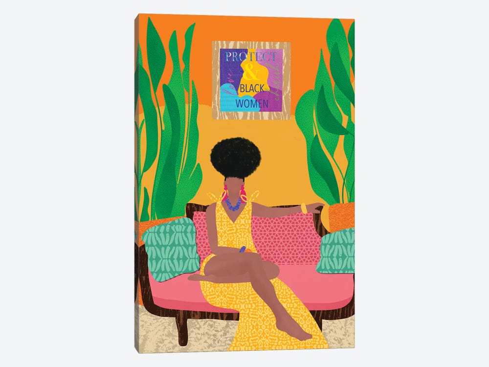 Protect Black Women by Sagmoon Paper Co. 1-piece Canvas Art