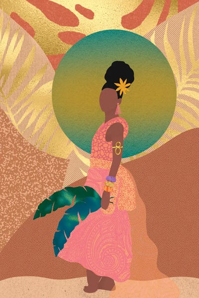 Island Gal by Sagmoon Paper Co. canvas print