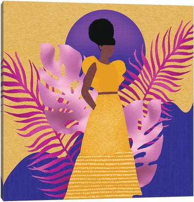 Yellow Rising Canvas Art Print - Sagmoon Paper Co.