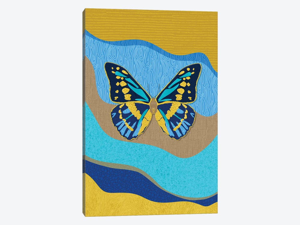 Blue Butterfly by Sagmoon Paper Co. 1-piece Art Print