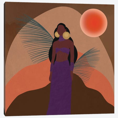 Desert Sunset Canvas Print #SPC4} by Sagmoon Paper Co. Canvas Art
