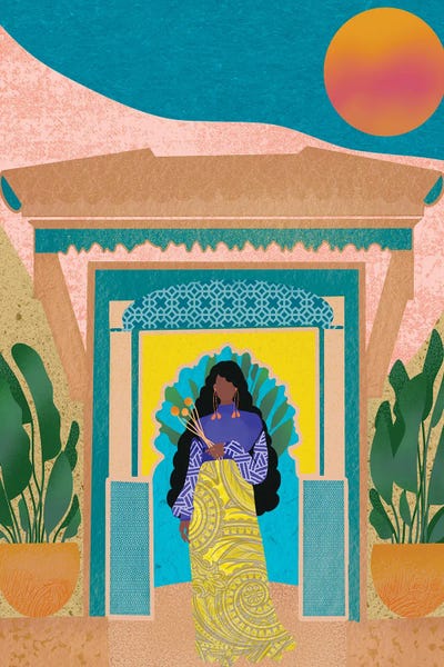 In The Desert by Sagmoon Paper Co. metal wall art