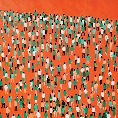 Derby II by Stephanie Ho framed canvas print