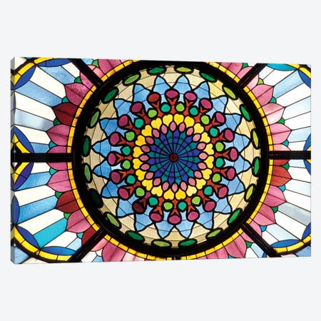 Stained Glass Atrium Window, Museum Of Applied Arts, Budapest, Hungary Canvas Print #SPI1} by Sergio Pitamitz Art Print