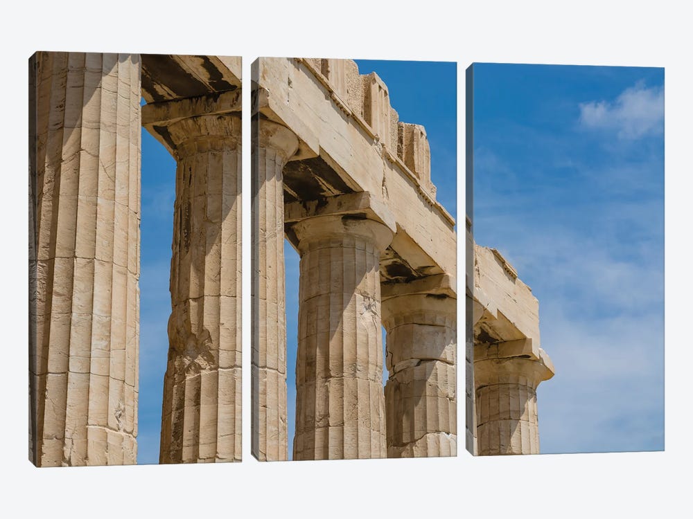 Close-Up Of The Remaining Columns And Ruins At The Parthenon, Acropolis. The Parthenon, Athens, Greece. by Sergio Pitamitz 3-piece Canvas Artwork