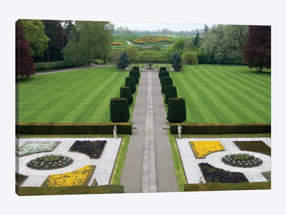 Formal Panel Garden & Avenue, The K Club, Straffan, County Kildare, Leinster Province, Republic Of Ireland by Sergio Pitamitz 1-piece Canvas Print